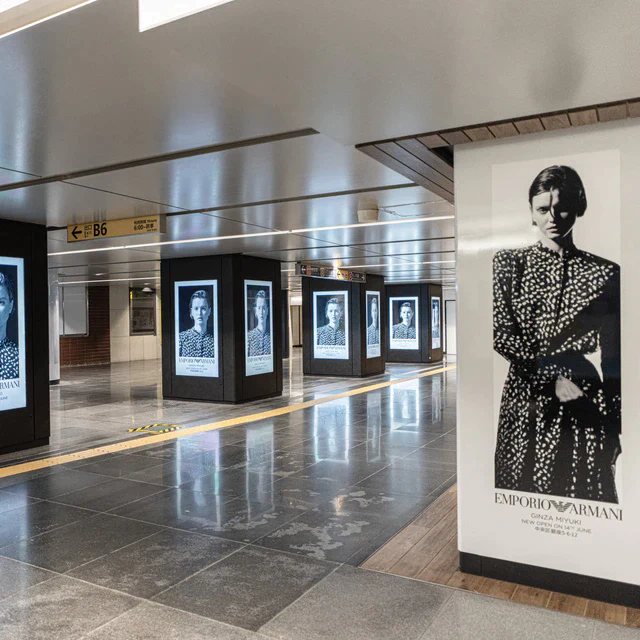 新旗艦店エンポリオ アルマーニ銀座店オープンを祝して、銀座の街をその世界観が包み込む