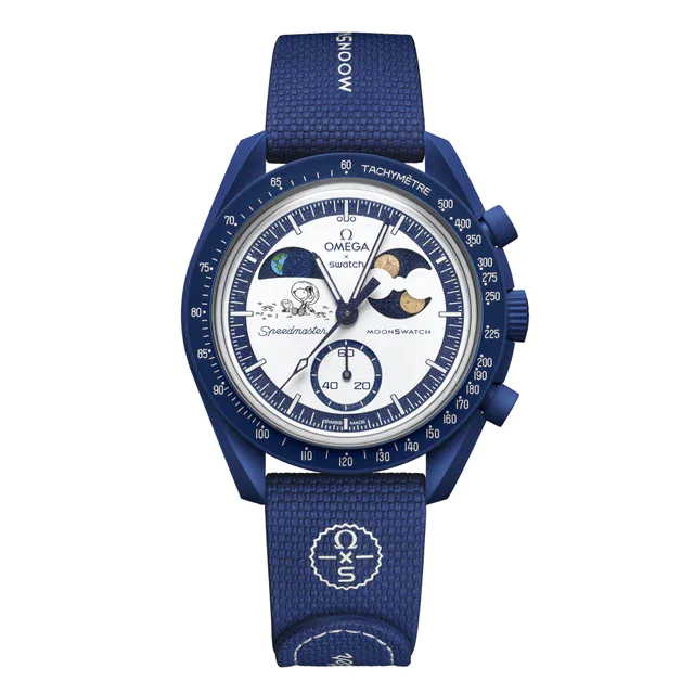 スウォッチ MoonSwatchコレクション新作、スヌーピーとの共演による新作「MISSION TO EARTHPHASE - MOONSHINE GOLD」2025年8月9日満月の日に発売