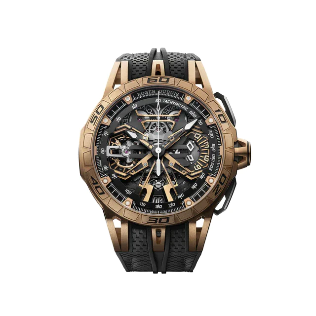 ロジェ・デュブイ 新作クロノ 限定88本の「Excalibur Spider Flyback Chronograph」120°RMCと12°傾斜バランスを搭載