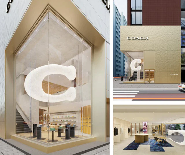 コーチ 銀座がリニューアルオープン、C型スカルプチャーとキュリオシティ監修の空間でブランドの世界観を体感