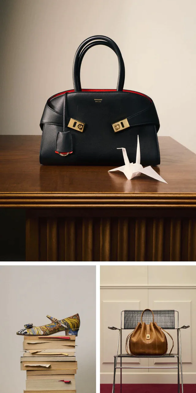 フェラガモのバレンタインキャンペーン、Hugバッグとフローラルモチーフが語る「Hug Me Close」の物語