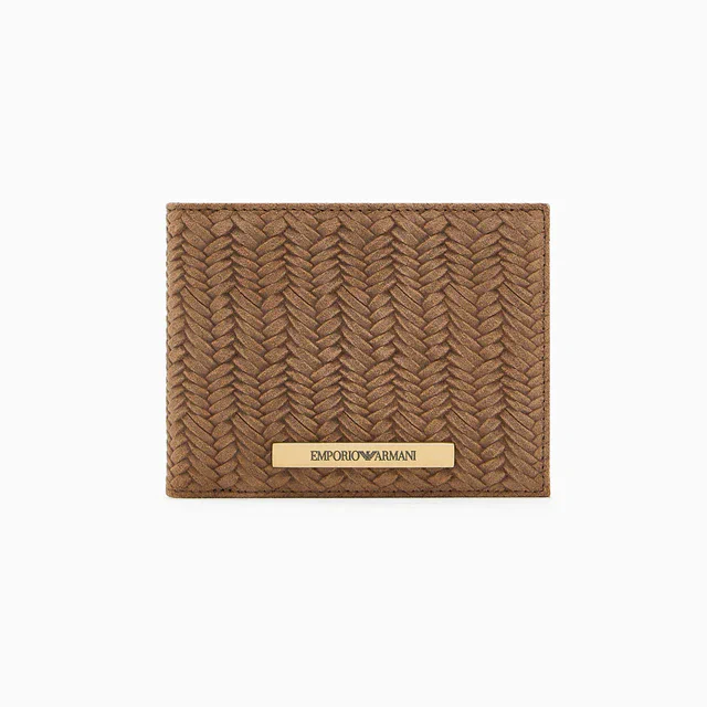 エンポリオ アルマーニ 3月5日のスーパーラッキーデー目前、ライトブルーのミニと風紋スエードの二つ折り新作ウォレット