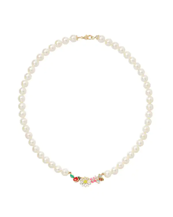 ディオール 「ディオレット」ネックレス JDTE94022 YGｘDIAｘパールｘカラーラッカー