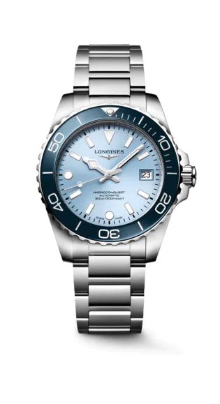 ロンジン ハイドロコンクエスト ステンレススティール製ブレスレット ロンジン直営店限定モデル：L3.779.4.98.6 (39 mm) / L3.788.4.98.6 (42 mm) 