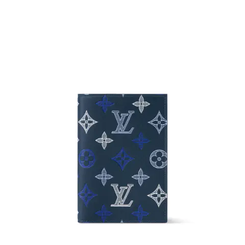ルイ・ヴィトン：パスポートカバー クーヴェルテュール·パスポール モノグラム·シャドウ カーフレザー