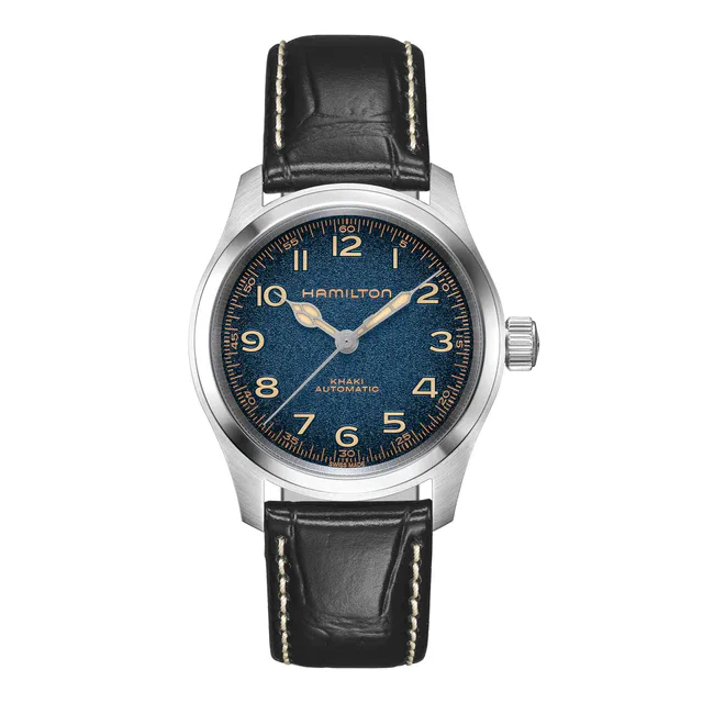 ハミルトン「カーキ フィールド マーフ 38mm」に新作、星屑を思わせる質感と象徴的な意匠