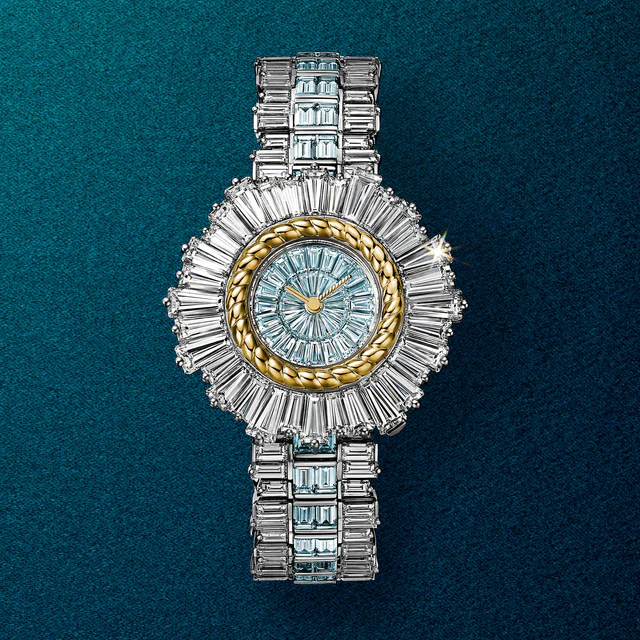 ティファニー TIFFANY & CO. 新作「ティファニー ロープ」、32カラット超のダイヤモンドとアクアマリンを纏う至高の時計