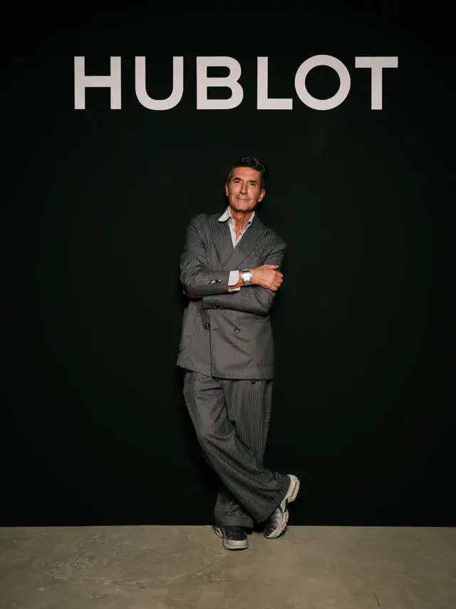 ウブロ「HUBLOT NIGHT」にパンツェッタ・ジローラモが来場、新作「スピリット オブ ビッグ・バン チタニウム コールブルー」を着用