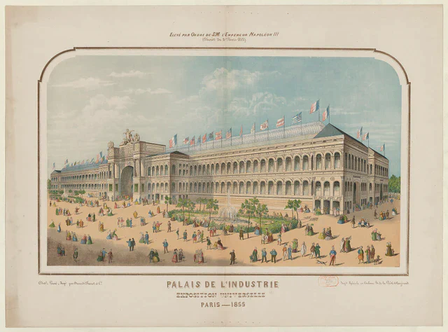 パリ万国博覧会 産業宮(Palais d'Industrie)1855年